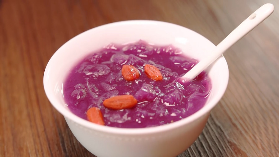 燕窝粥的做法：紫薯燕窝粥